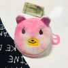 Plush toy coin purse, children's wallet, colorful coin purse, bear wallet, embroidered 8cm tie-dyed wallet Specification image